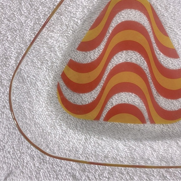 Vintage 70’s Hallå Assiett Wave Glass Art Snack Plate Side Plate Trinket Dish - Picture 10 of 10